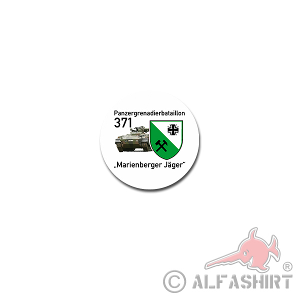 PzGrenBtl 371 Sticker Marienberger Hunter Bundeswehr 7x7cm # A4218