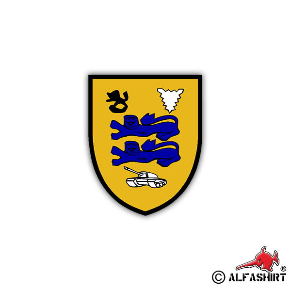 Sticker PzBtl 164 Crest Badge Tank Battalion BW 7x6cm A1244