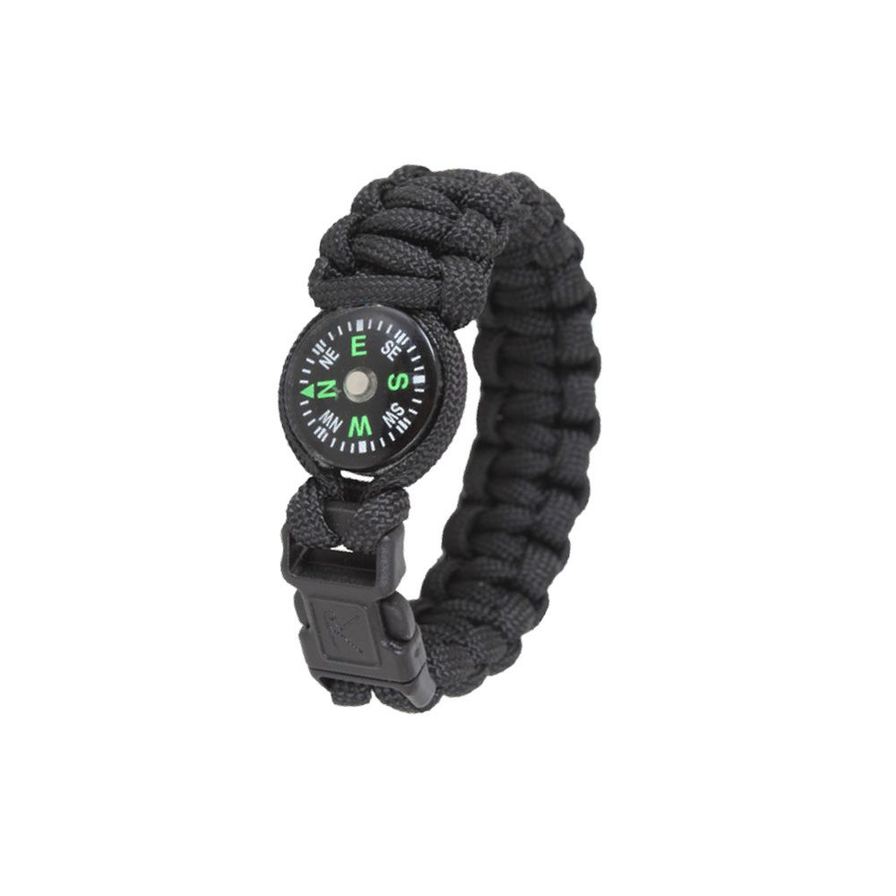 Tactical Outdoor Set Fleecemütze Paracord Armband Fleecejacke schwarz #13591