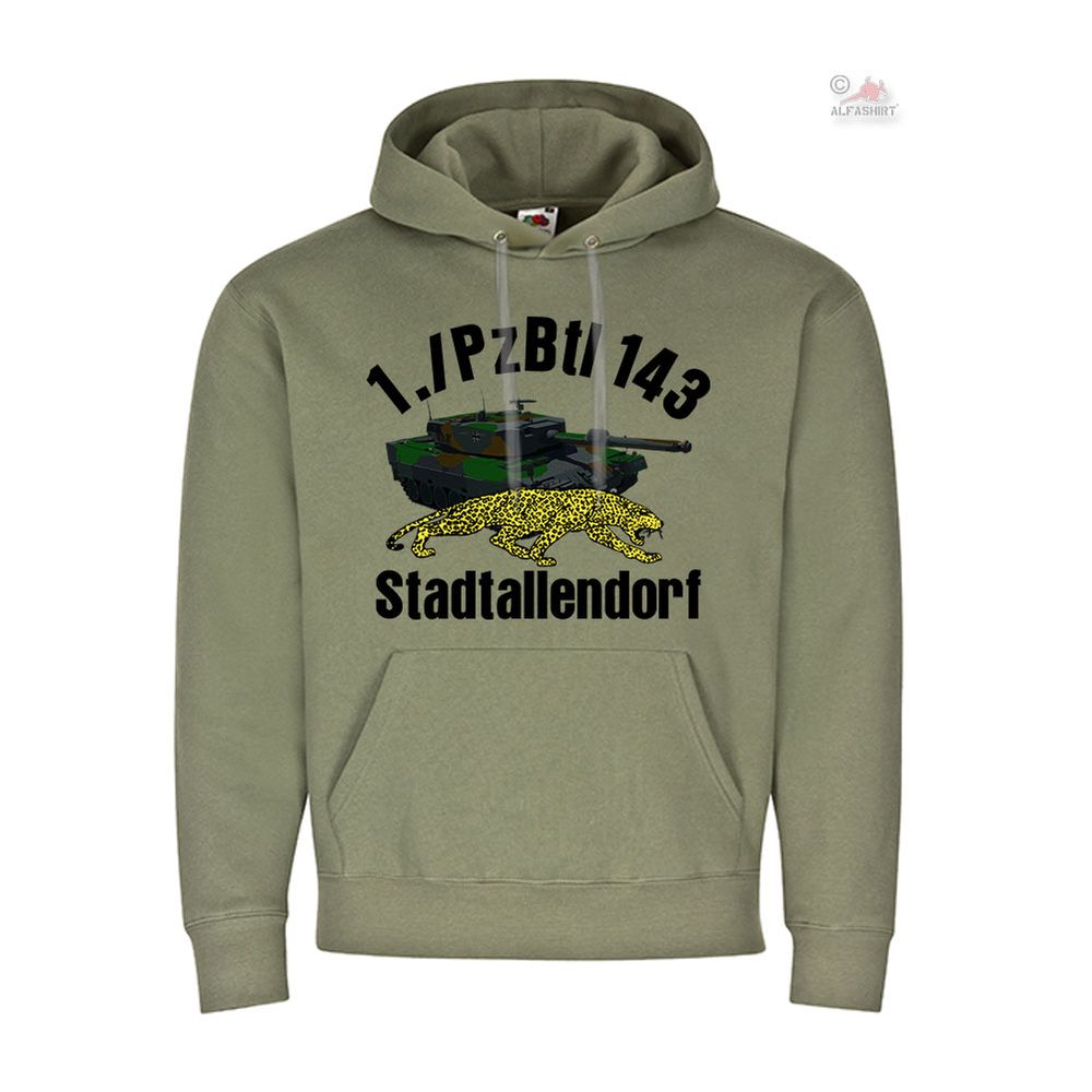 1 PzBtl 143 Stadtallendorf Tank Battalion Company BW Unit Hoodie # 20147