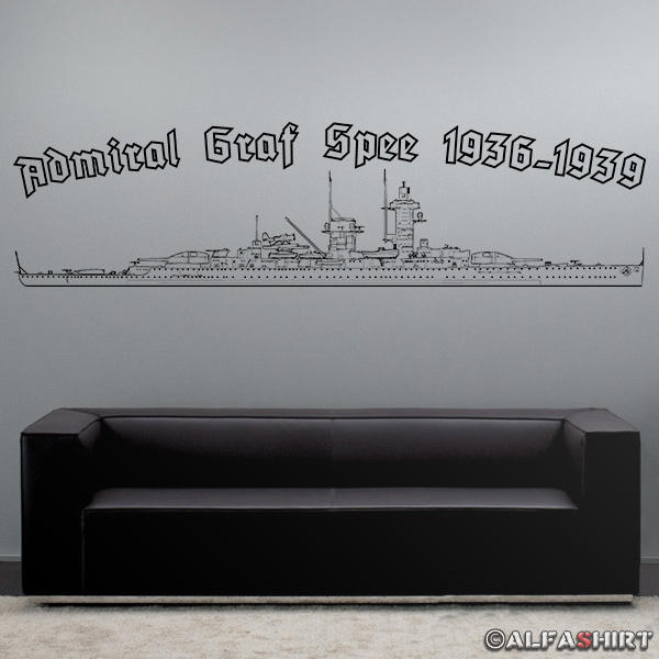 Admiral Graf Spee Battleship 1936-1939 45x137cm Wall Decal # 5707