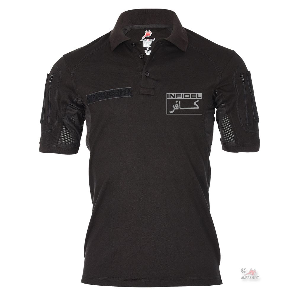 Tactical polo shirt Alfa - Infidel fighter Gulf War Oil Army # 19082 Tactical polo shirt Alfa - Infidel fighter Gulf War Oil Army # 19082