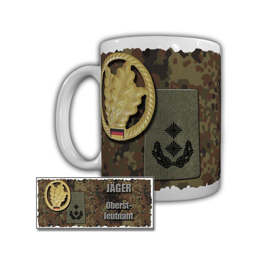 Tasse Jäger Oberstleutnant HSchBrig 66 Bundeswehr #29724