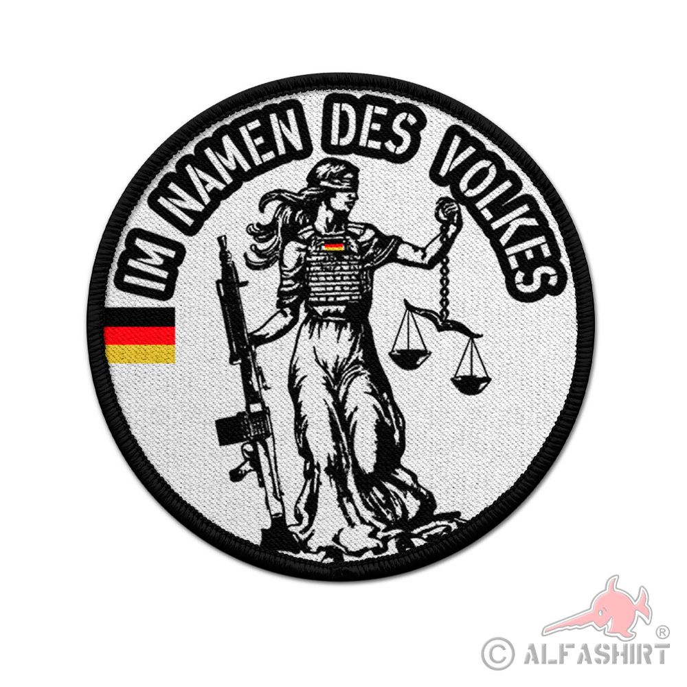 Patch Im Namen des Volkes Gerechtigkeit Deutschland MG3 Veteran Gericht #45402