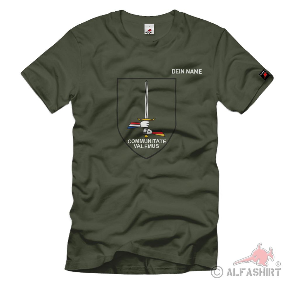 Personalisiert Deutsch Niederländisches Korps Dein Name Bundeswehr T-Shirt#38197