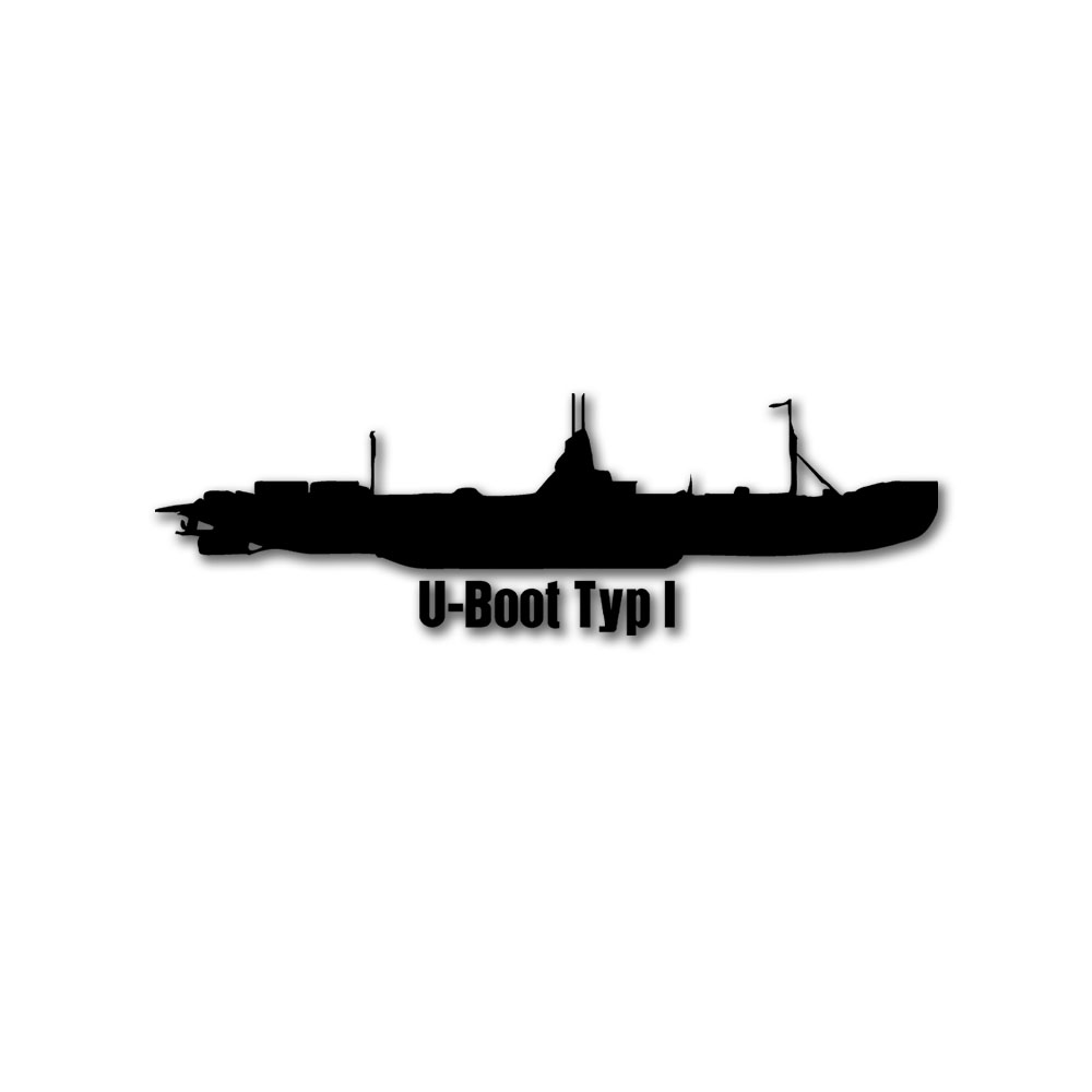 Wandtattoo U-Boot Typ 1 Kaiserliche Marine 1WK U1 Unterseeboot submarine #A6176