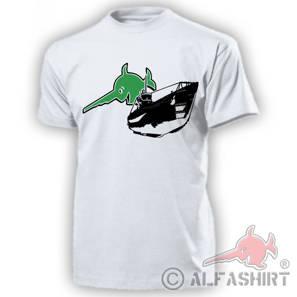 Submarine 96 with Swordfish Green Fish Sawfish Marine Atlantic T Shirt # 17576