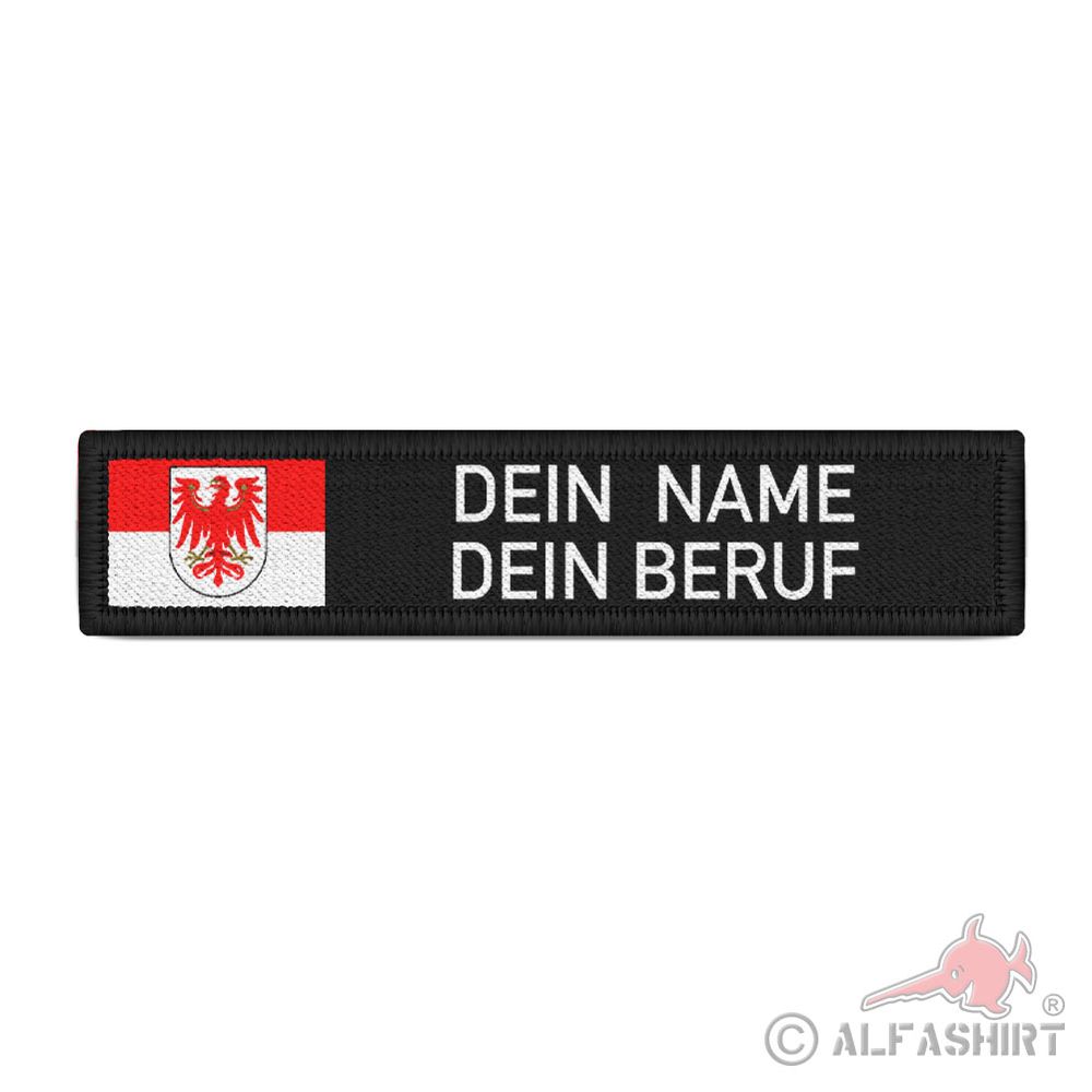Namenspatch personalisierbar Brandenburg Beruf Wunschtext Wappen  #42257