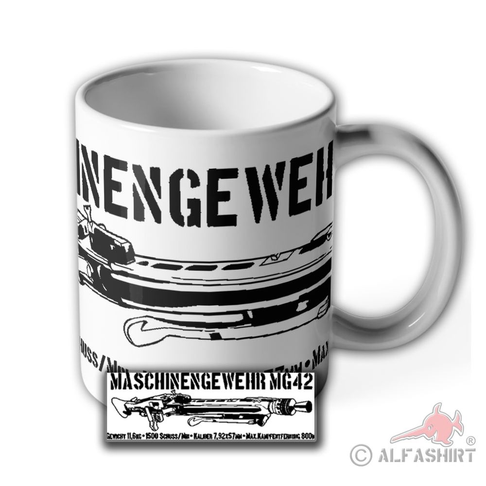 MG42 mit Daten Maschinengewehr 42 Wk Deutschland Waffe- Tasse #7646