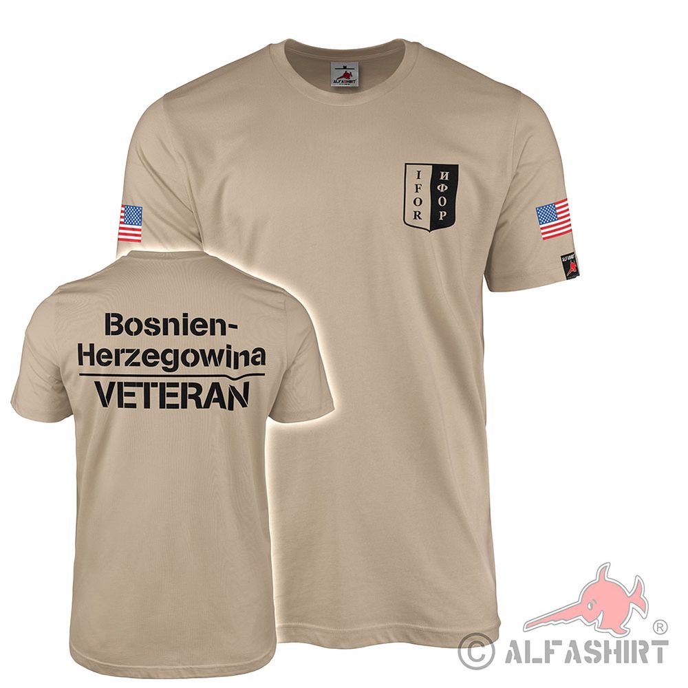 T-Shirt IFOR Veteran Bosnien Herzegowina Auslandseinsatz Einsatz Sarajevo #45830