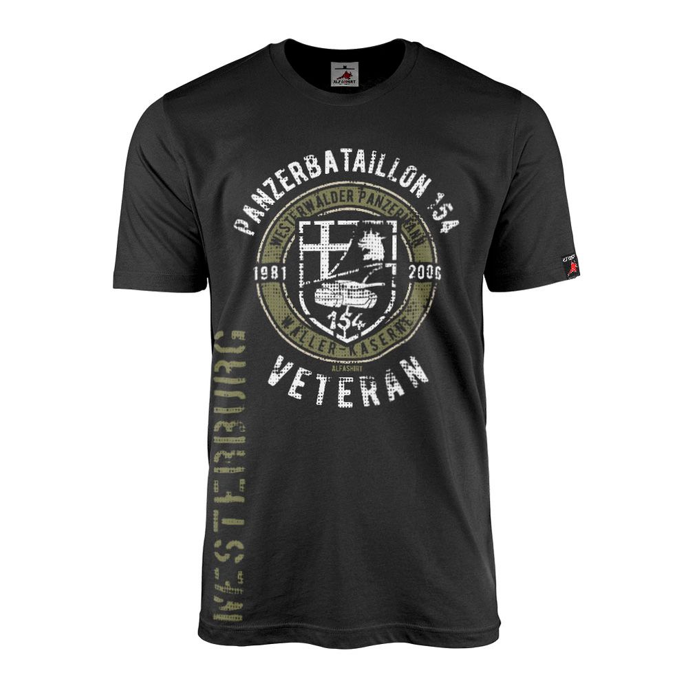 T-Shirt Panzerbataillon 154 Veteran PzBtl Wäller Kaserne Bundeswehr Westerwald Panzer #46866