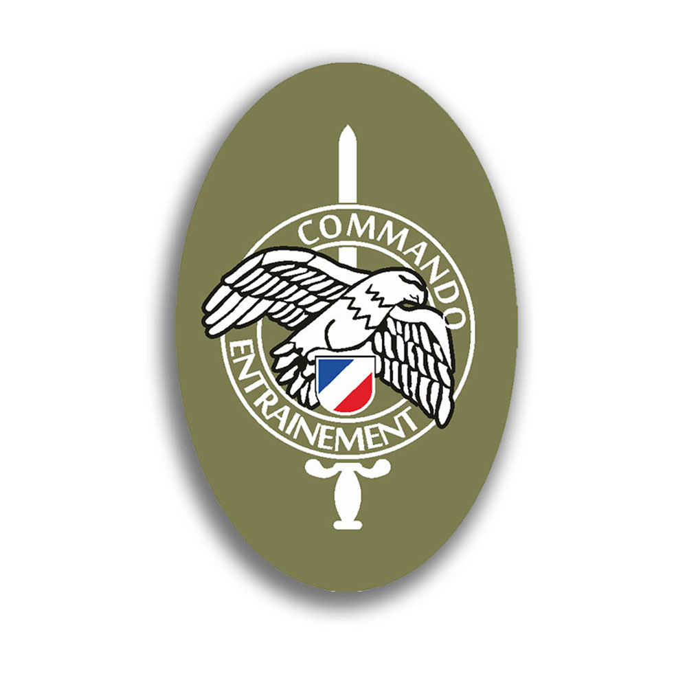 Aufkleber/Sticker Commando Entrainement Adler Schwert Abzeichen 4x7cm A1417