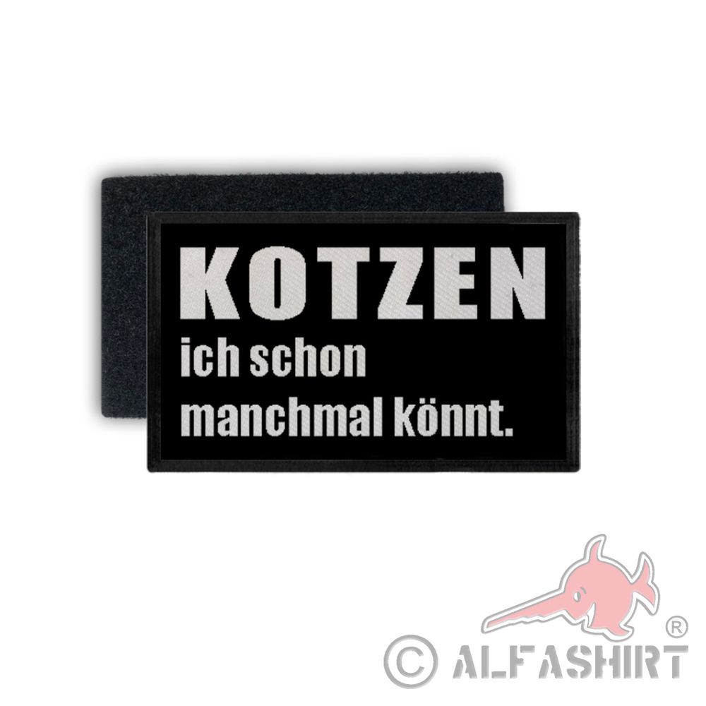 Patch Kotzen ich schon manchmal könnt Yodi Spruch Zitat Sterne 7,5x4,5cm #34463