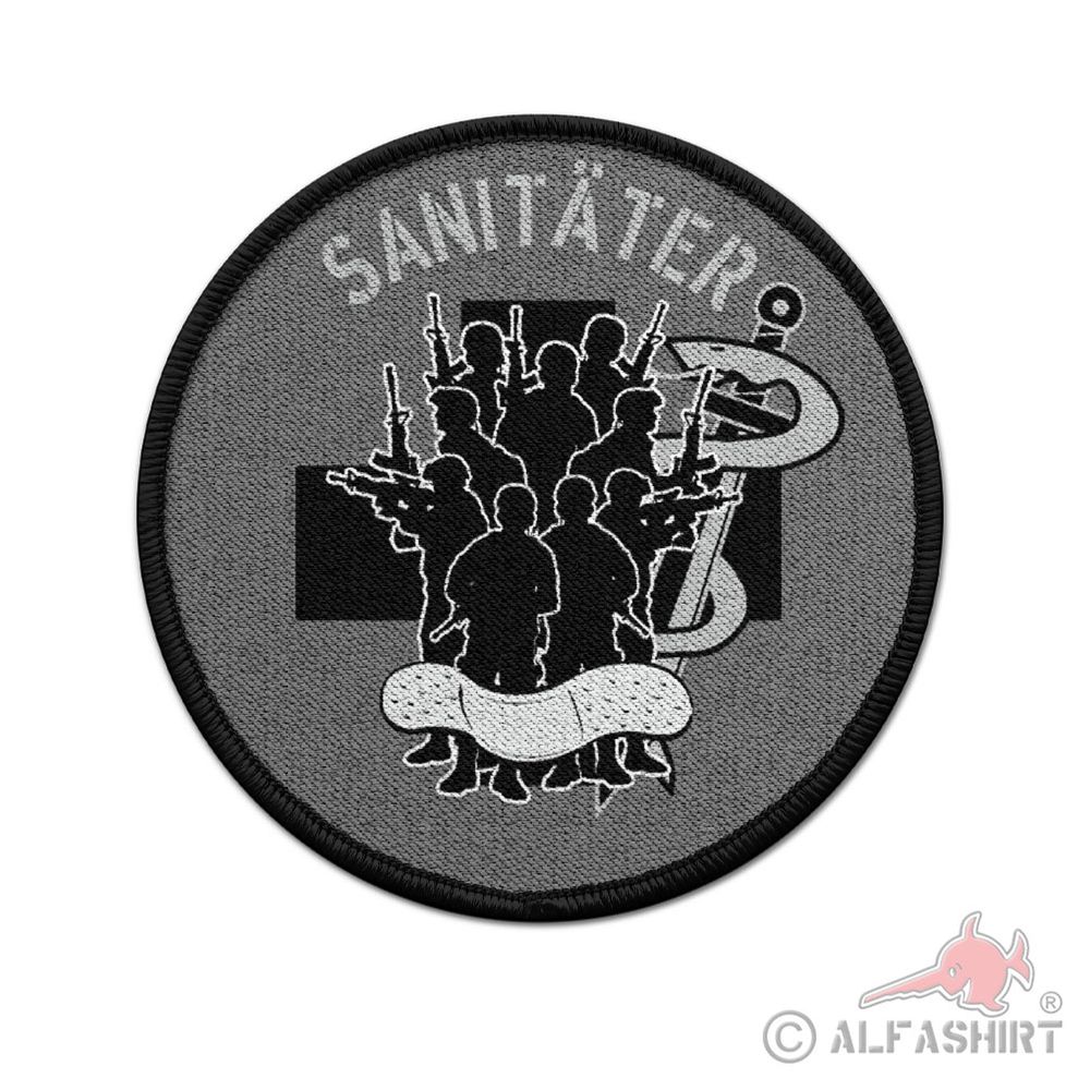 Patch Sanitäter Äskulapstab Sani Arzt Doktor Aufnäher Dienst Abzeichen #40655