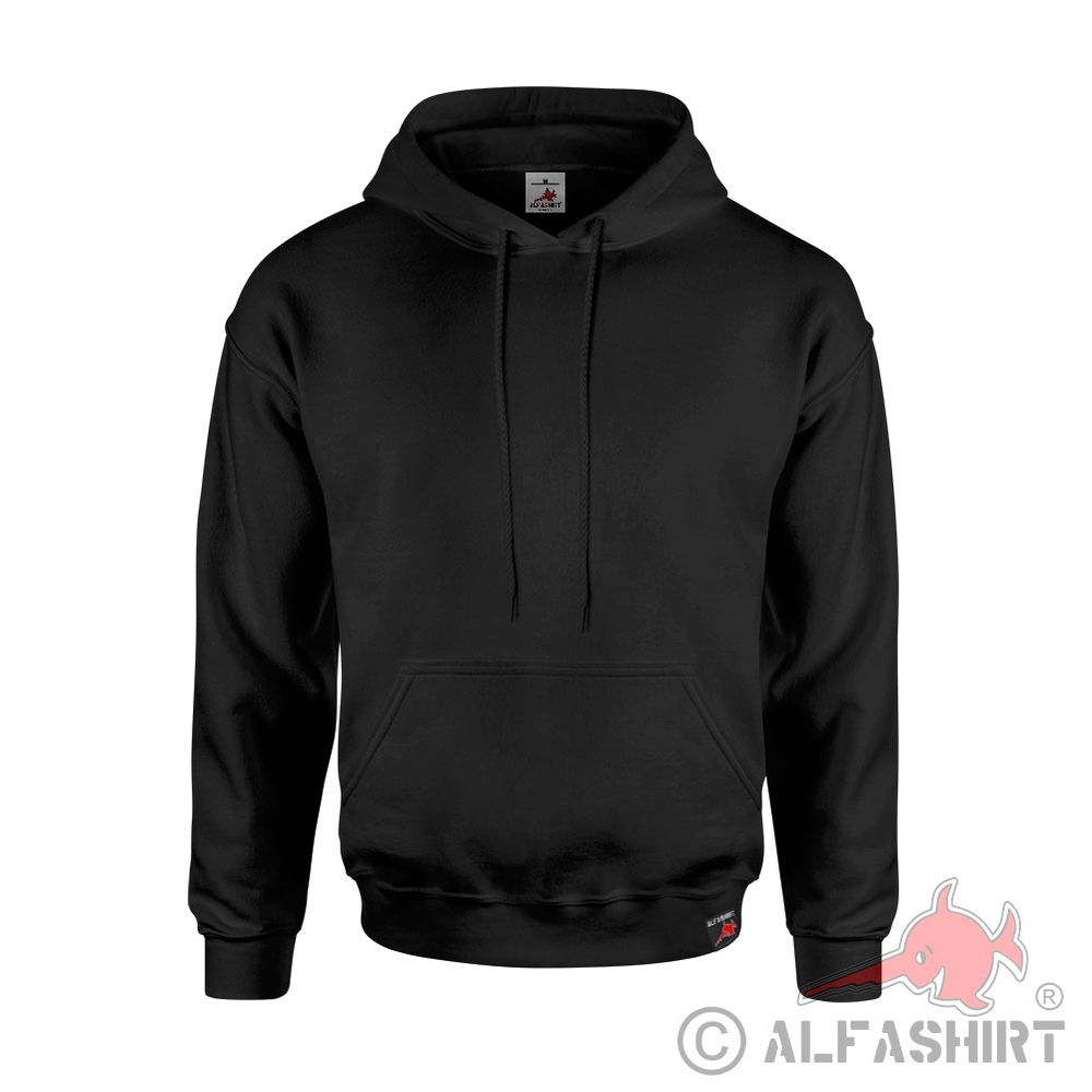 Pullover Pulli Sweatshirt Hoodie Blanko Alfashirt schwarz - Kapuzenpullover #15981