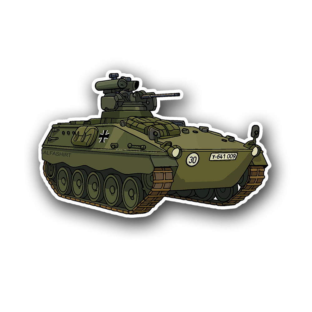 Aufkleber SPz  Marder Comic Stil Panzergrenadier Bundeswehr 10x6cm#A6651