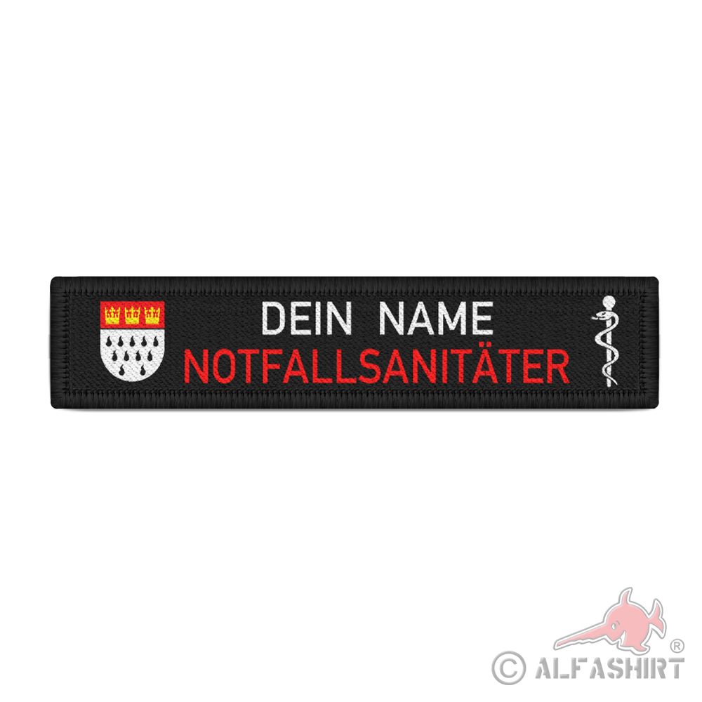 NOTFALLSANITÄTER Köln Namen-Schild Patch Cologne Feuerwehr Rettungdienst #37239