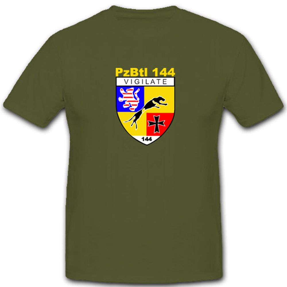 Kaserne Bundeswehr Wappen Abzeichen Emblem Pzbtl 144 144 - T Shirt #4024 