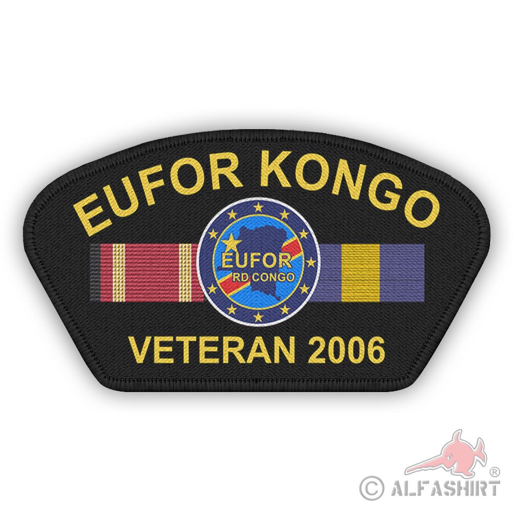 Veteran Patch EUFOR KONGO Bundeswehr Ausland Einsatz Afrika 12x7cm #45217