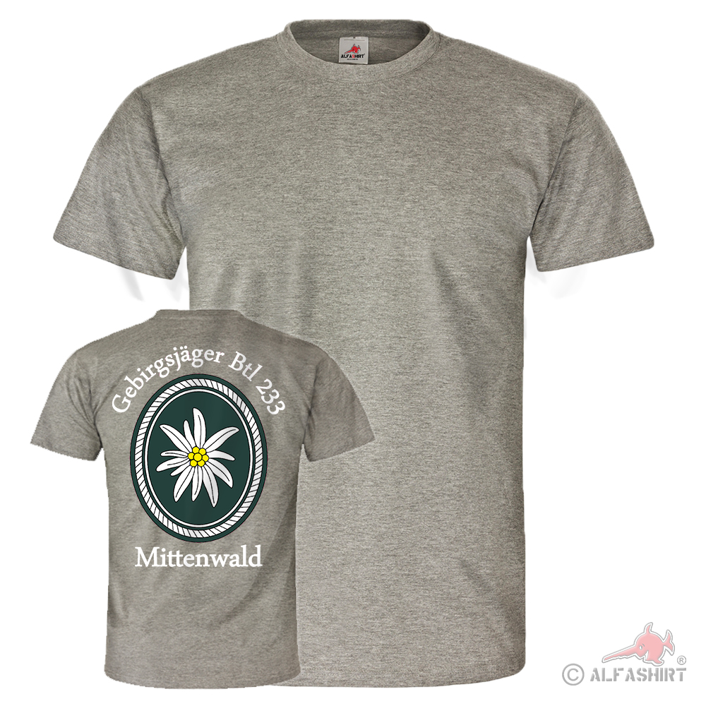 Gebirgsjägerbataillon 233 Mittenwald Einheit Truppe BW Bund T Shirt #25846
