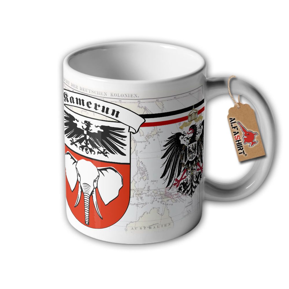 Tasse Deutsche Kolonie Kamerun Schutztruppen Afrika Wappen Schutzgebiet #32633