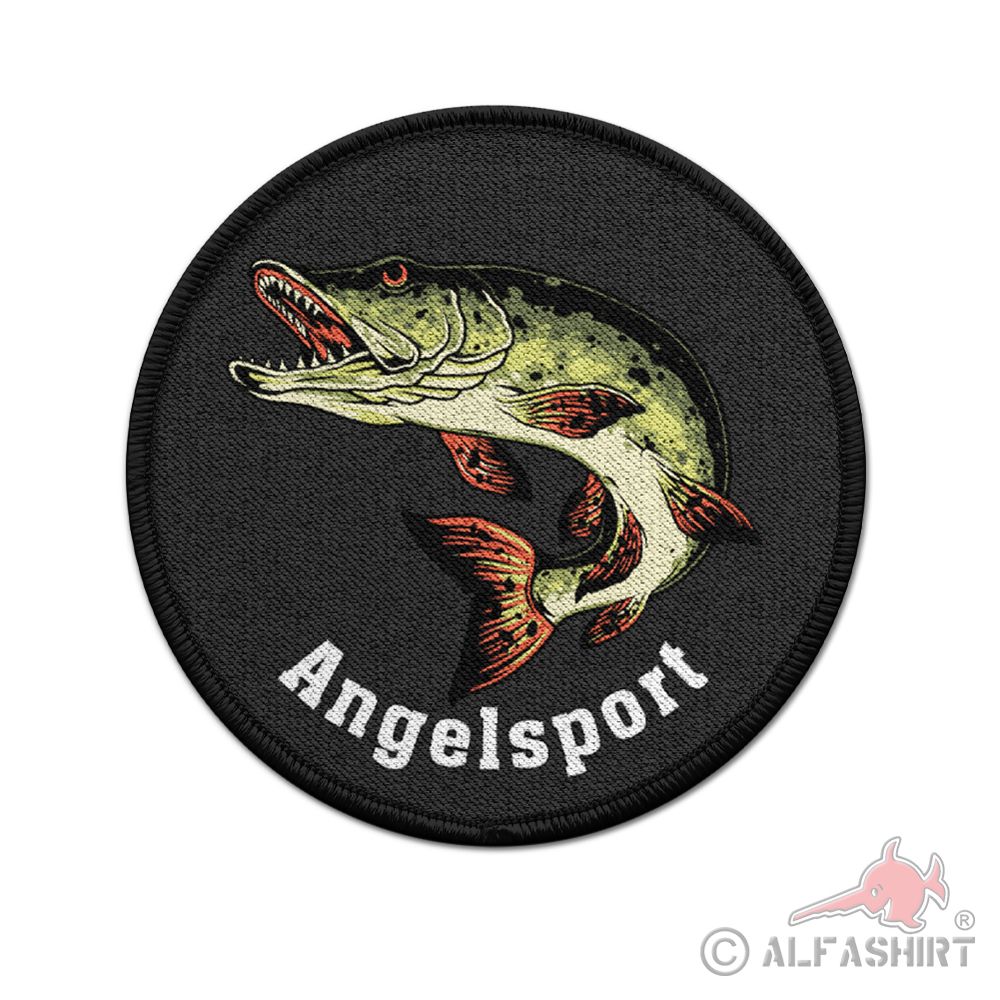 9cm Patch Angelsport Pike Fish Fishing Rod Bait Velcro Badge
