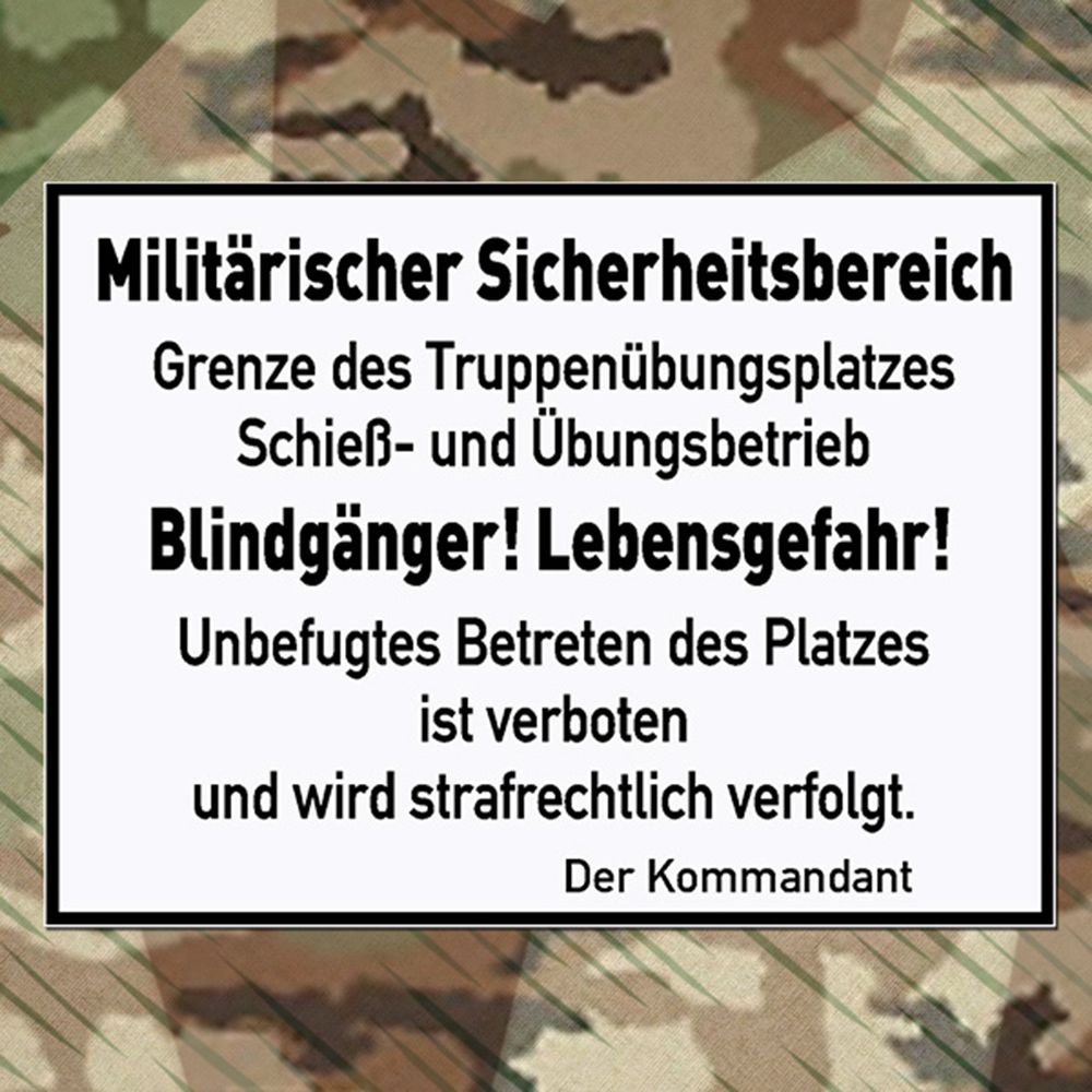 Military Security Area Duds Exercise Place Wall Decal 45x32cm A293