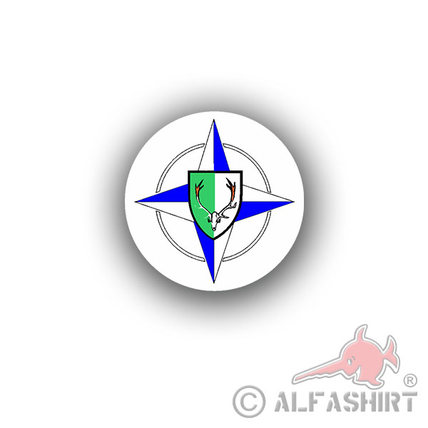 Sticker NATO training area Bergen TrÜbPl shooting range 7x7cm A2968