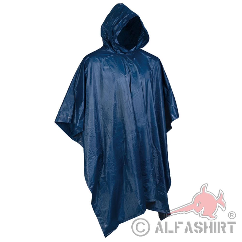 Poncho Dark Blue Navy Moisture Protection Waterproof #39166