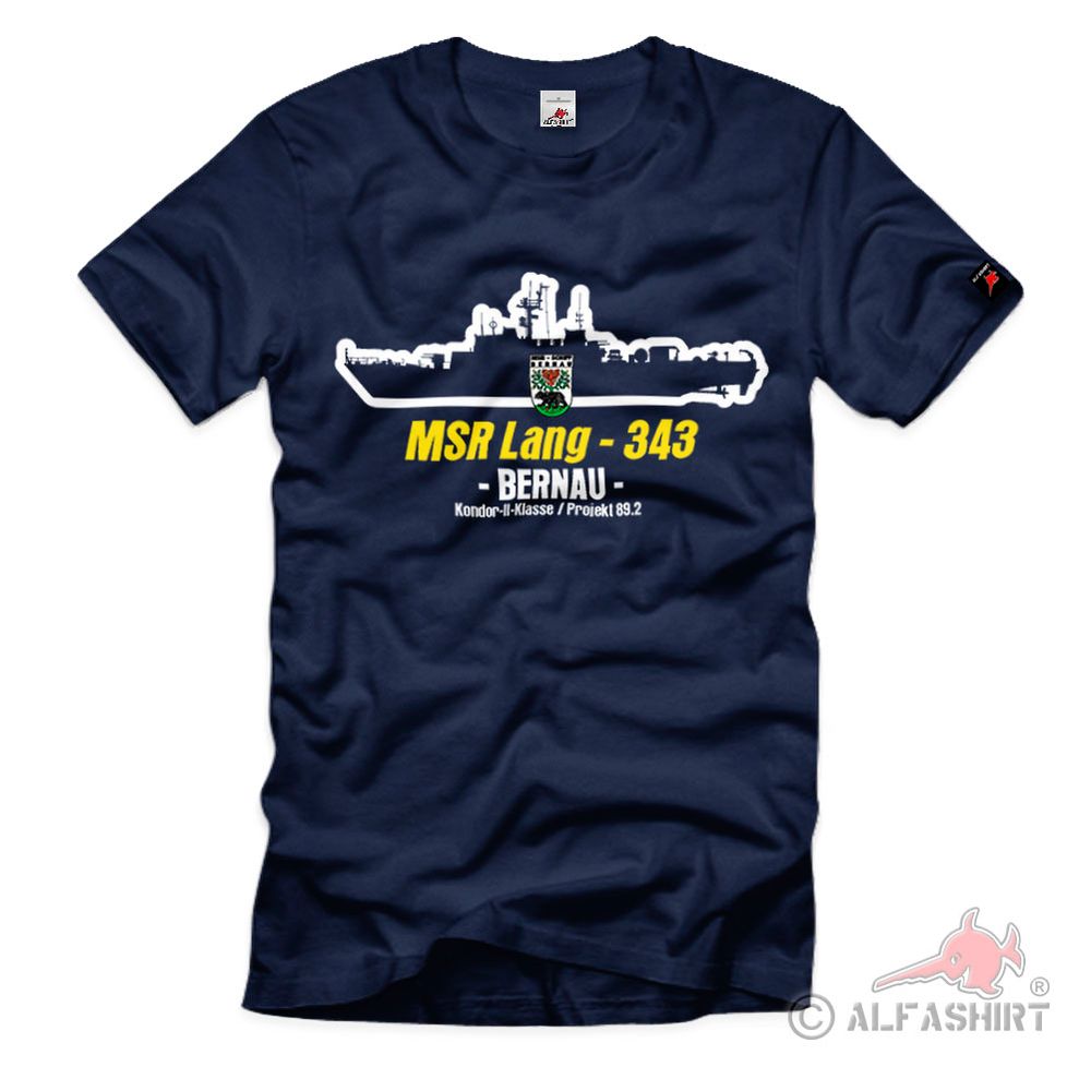 MSR Lang 343 Bernau NVA DDR Volksmarine Kondor Klasse II Schiff T Shirt #40182