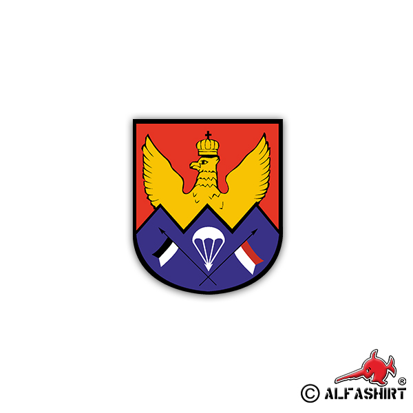 Sticker LLAufklKp 260 airborne reconnaissance company BW Army 6x7cm A2133