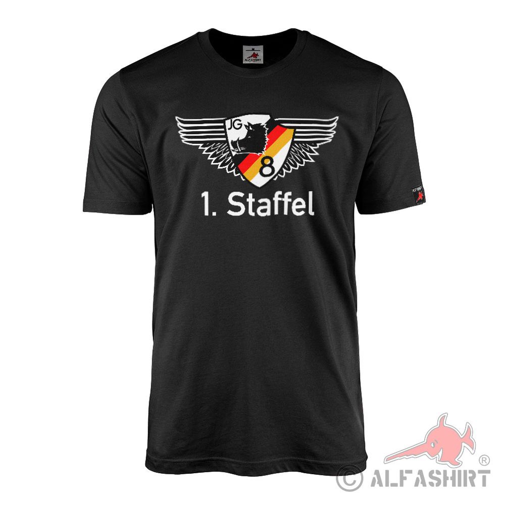 T-Shirt schwarz JG-8 Jagdfliegergeschwader Verband NVA Luftstreitkräfte #42529