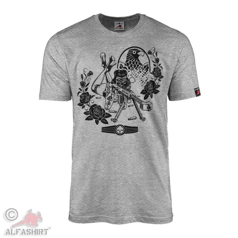 BW Sniper Girl G82 Bundeswehr Scharfschütze Abzeichen Cal50 T-Shirt#45298
