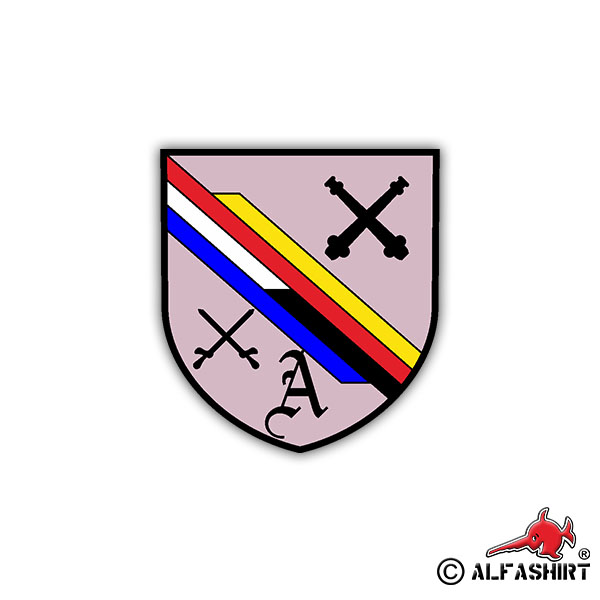 Sticker 6 FArtBtl 295 Crest Badge Battalion 7x6cm A1209