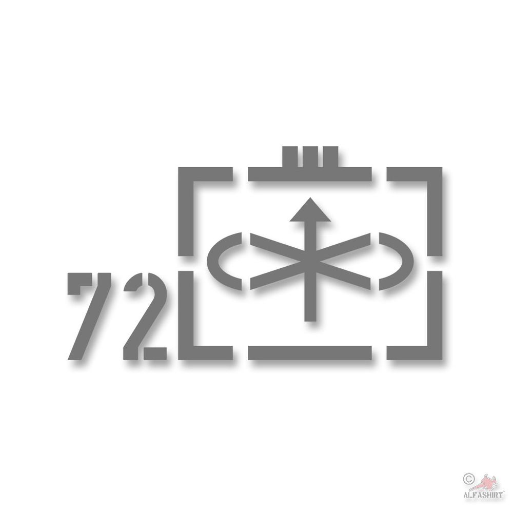 Tactical Sign 72 Jagdgeschwader Luftwaffe Bundeswehr gray gray 25x14cm # A4581