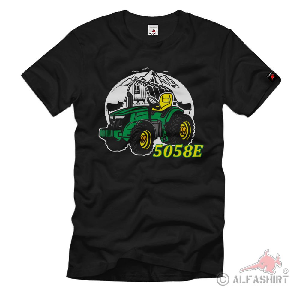 John 5058E Kompakttraktor Bauer Farmer Hirsch Bauernhof Farm T-Shirt #38988