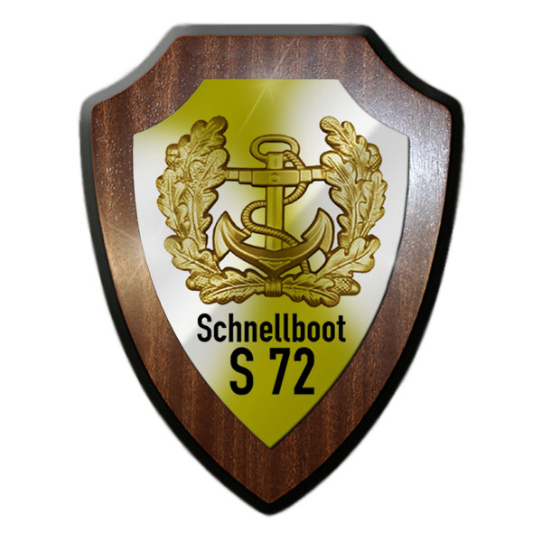 Wappenschild/Wandschild - Schnellboot S 72 Bundeswehr Marine Abzeichen #14283 