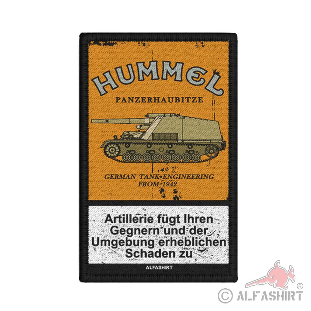 9,8x6cm Patch Hummel Zigaretten Packung Panzer-Haubitze Artillerie #36745
