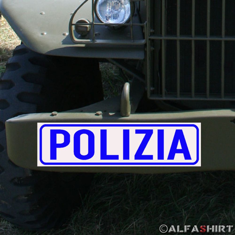 Magnetschild Polizia / Polizei für KFZ Fahrzeuge Kübel #A170