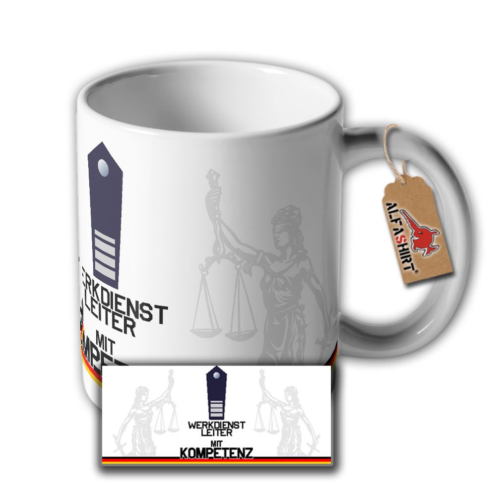 Werkdienstleiter Tasse Schulterklappe Rang Abzeichen Justizia JV #33060
