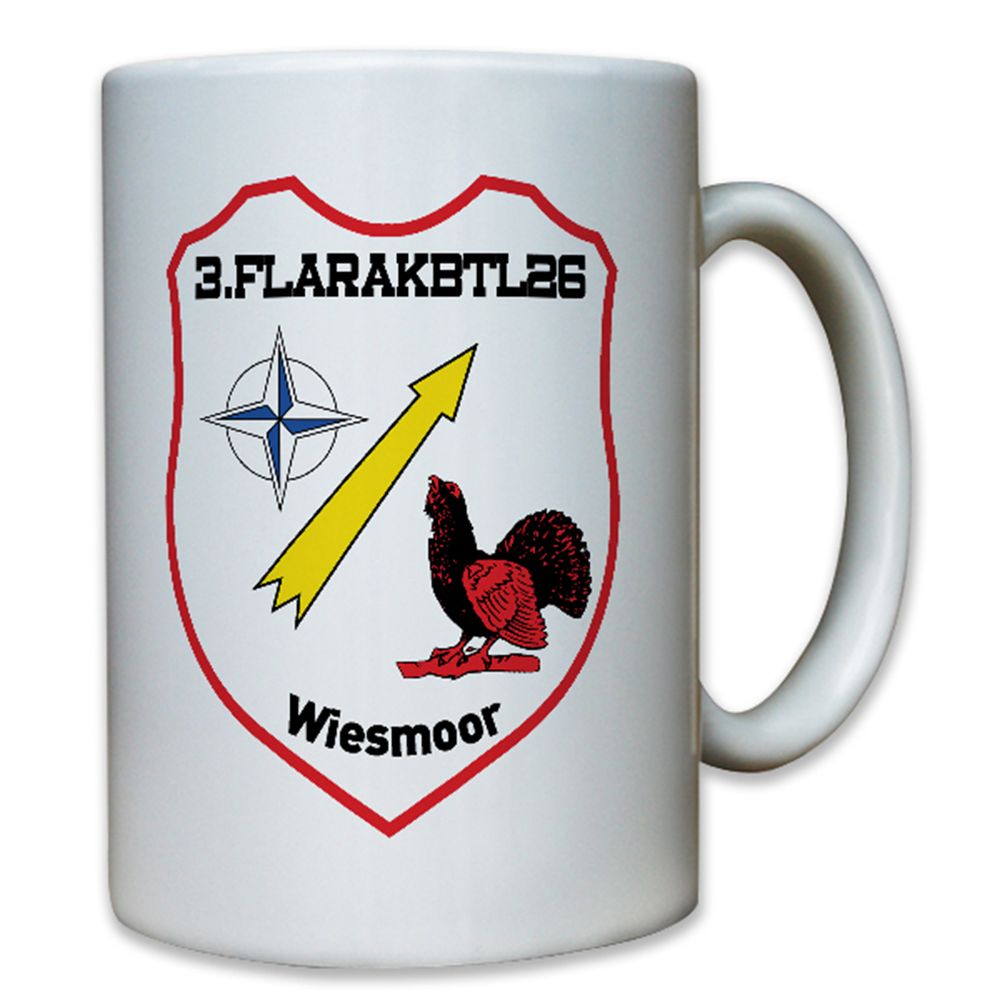3. FlaRakBtl 26 Flugabwehr Wiesmoor Militär Wappen - Tasse #8486
