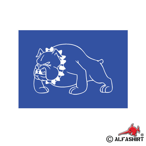 Lackierschalonen Aufkleber British Bulldog Bulldogge Hund Militär 15x10cm #A2137