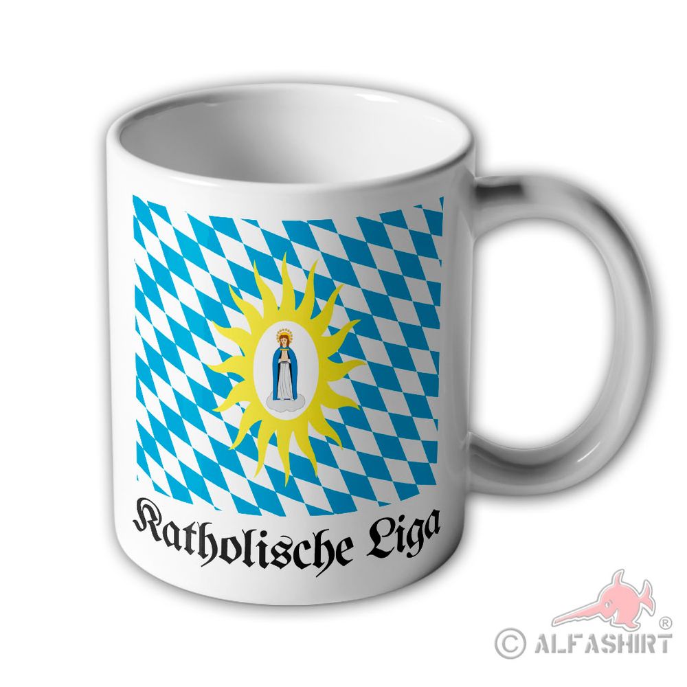 Tasse Katholische Liga 1609 Dreißigjährigen Krieg Fahne Wappen #6271