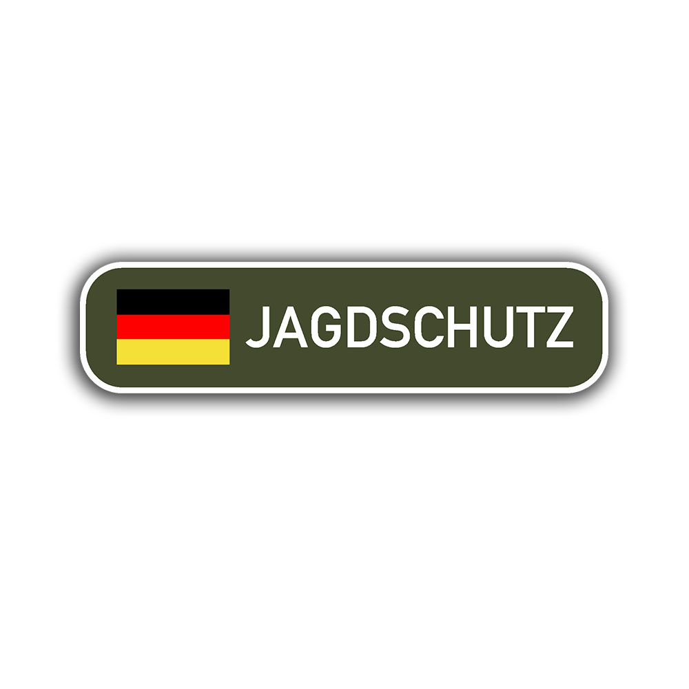 Aufkleber Jagdschutz Forst Revier Beschriftung Fahrzeug Jäger 35x8cm A5967