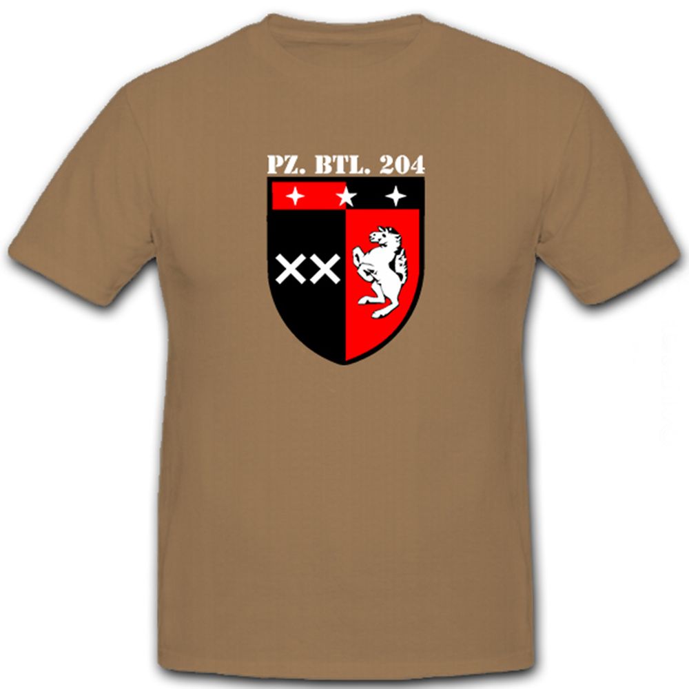 PzBtl 204 Panzerbataillon Bundeswehr Panzer Wappen Abzeichen - T Shirt #5728