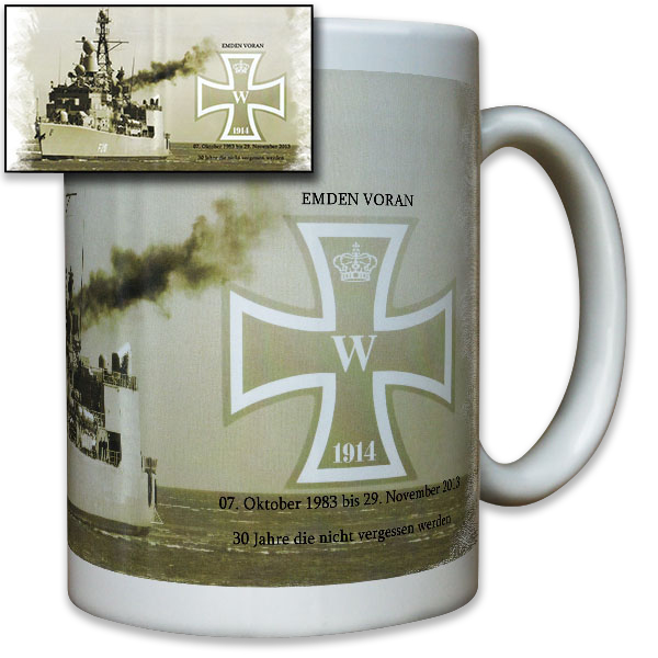 Emden Voran Marine Bundeswehr Bund Bw F 120 Fregatte Bremen- Tasse #11347