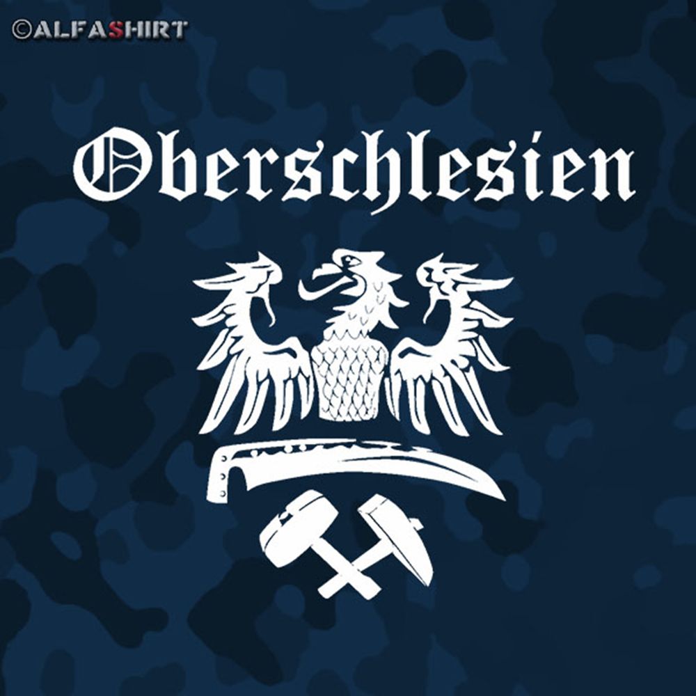 Aufkleber/Sticker Oberschlesien Adler Schlesien Heimat Polen Wappen 20x17cm A541
