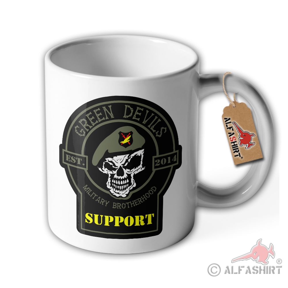Tasse Green Devils Support Supporter Unterstützer Military Brotherhood #42054