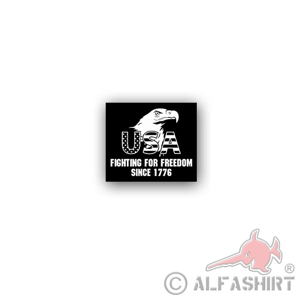 Sticker USA fighting for freedom since 1776 Infidel Eagle 8x7cm A3518
