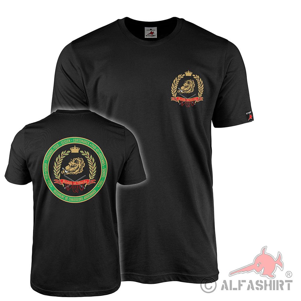 T shirt Ardennes Hunters Belgian Army Infantry Coat of Arms #44632